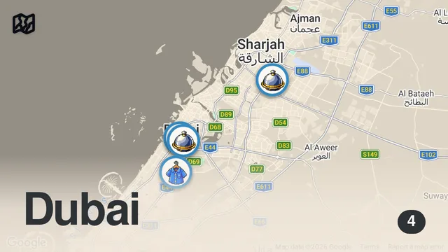 Map of I Went to Dubai for the Food!! 🇦🇪