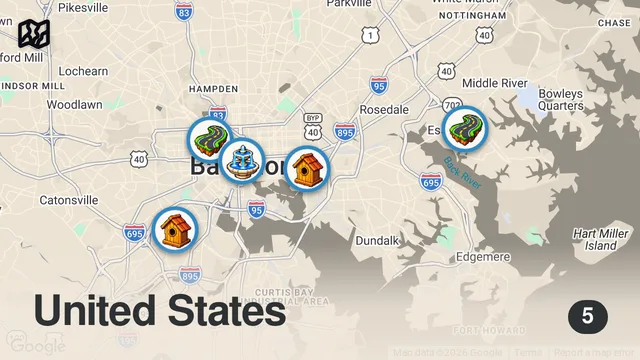 Map of Asking Strangers in Baltimore to Cook for Them in Their Home!