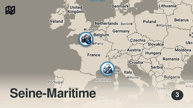 Map of VOYAGER EN FRANCE : 10 lieux INCONTOURNABLES à visiter ABSOLUMENT ! #apprendrelefrancais