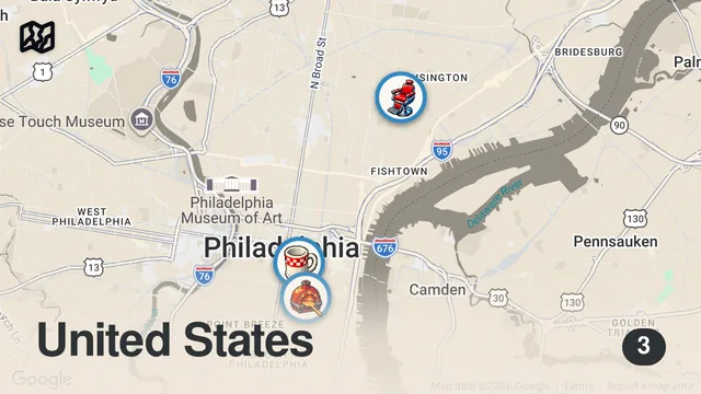 Map of One Pound Cheese Steaks on Kensington Ave (Philly)