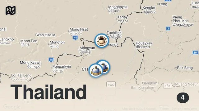 Map of Grilled Meat Package!! UNSEEN THAI FOOD in Chiang Rai, Thailand (เชียงราย)!