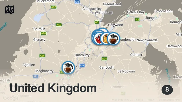 Map of THE BEST OF BELFAST | NORTHERN IRELAND Road Trip Travel Series Ep.5