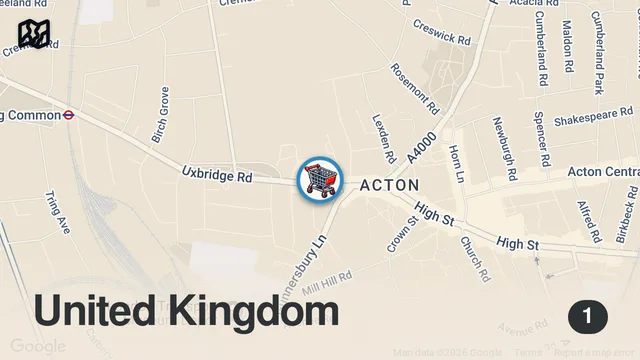 Map of FOSTOK HALAB IN ACTON #food #halalfood #shawarma #broastedchicken