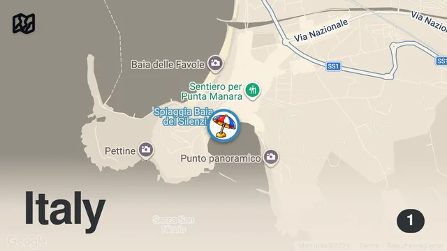 Map of Uno dei Sentieri più Belli della LIGURIA: Punta Manara a Sestri Levante