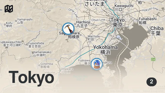 Map of Tokyo Seaside & Mountain Day Trips | Kamakura & Mt. Takao | japan vlog