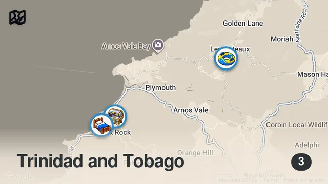 Map of Greatest Ever Afro-Caribbean Food!! BACKYARD CREOLE COOKOUT in Paradise Island Tobago!!