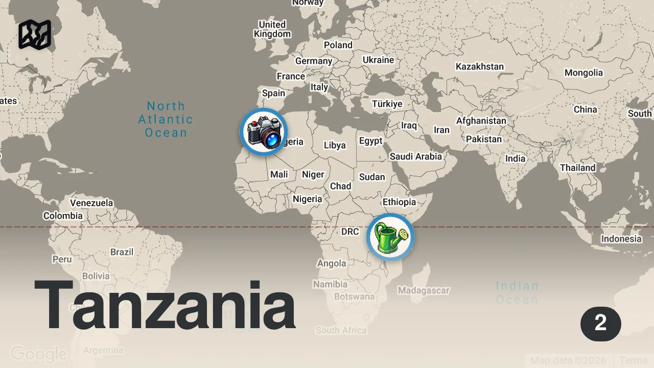 Map of 2 spots from Breakfasts from Around the World 🌍 | Bizarre Foods With Andrew Zimmern | Travel Channel