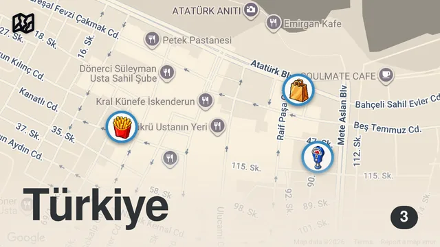 Map of 3 SAATTE 1500 TL SERİSİ!!!