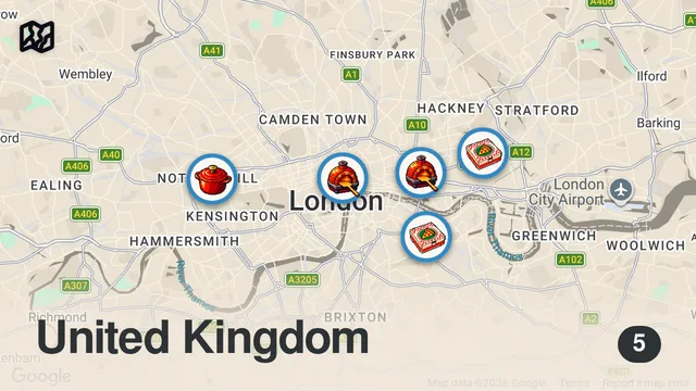 Map of I Tried the Worst Pizzas in London