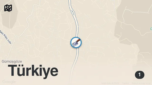 Map of BİR TEPSİ KEBAP YEDİM | ANTAKYA ULAŞ KASAP
