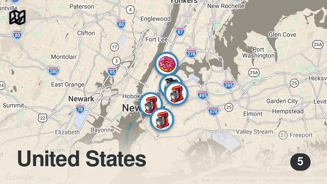 Map of The BEST Donut in NYC is…