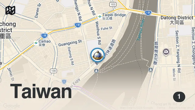 Map of 2 YEAR WAIT for this Bowl of BEEF NOODLE SOUP in Taipei Taiwan!