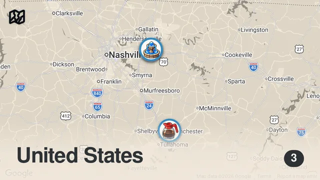 Map of Can I Survive 24 Hours Eating Only Brewery Food?