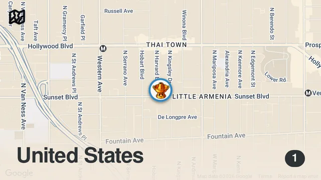Map of Does LA Have the BEST Thai Food? | Trying the Famous Jitlada #foodie #thaifood #foodvlog #losangeles