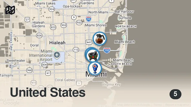 Map of AMAZING STREET ART IN MIAMI FLORIDA