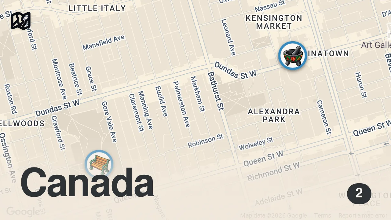 Map of 2 spots from HOME VLOG: pre travel prep (packing, essentials, etc) + a BAD first date storytime