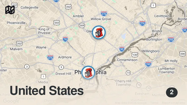 Map of Best Philly Cheesecake