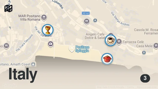 Map of How to Spend 1 Day in POSITANO Italy | Travel Itinerary