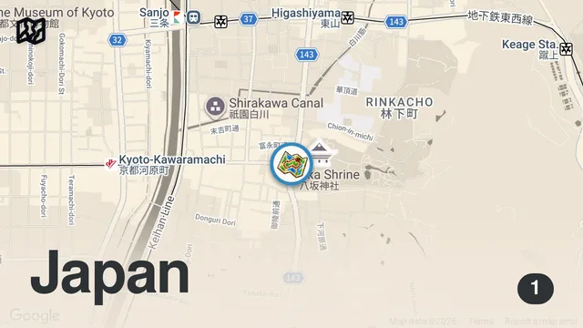 Map of GEISHA District in Kyoto | Japan Walking Tour #kyoto #walking tour #geisha