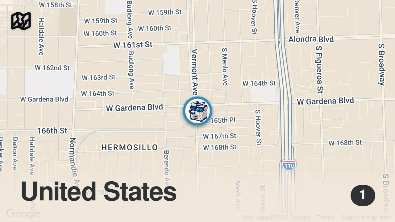 Map of 1 spot from Eating At Travis Barker's New Restaurant (This is what we got...)