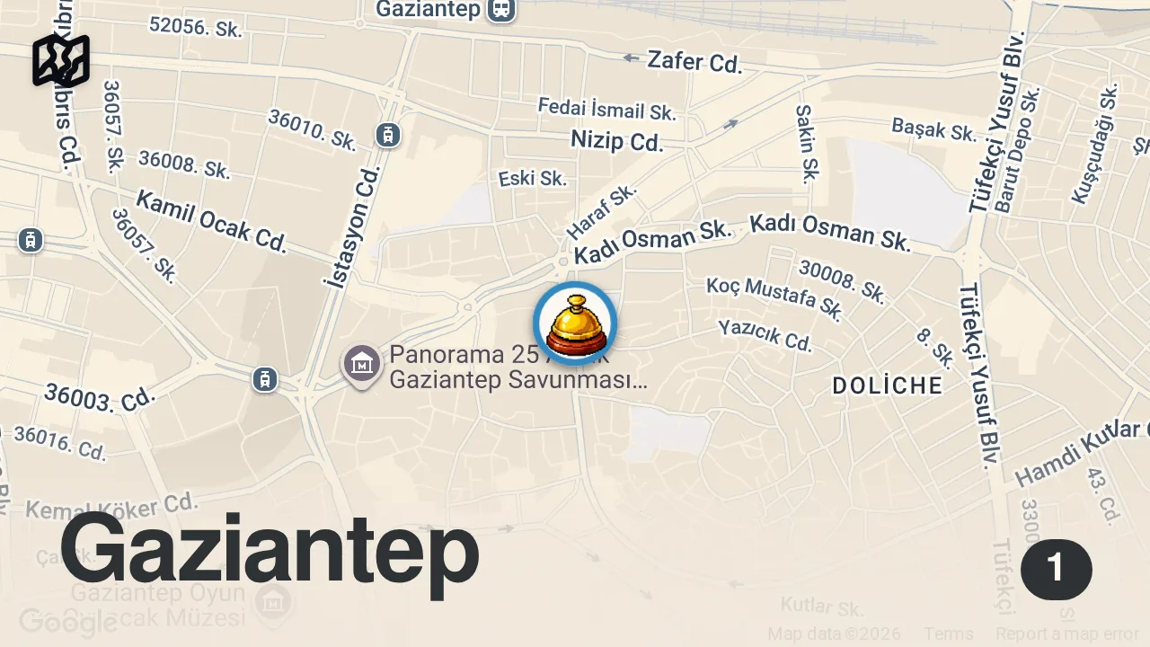 Map of 1 spot from POV: you wake up hungry in Türkiye 🇹🇷