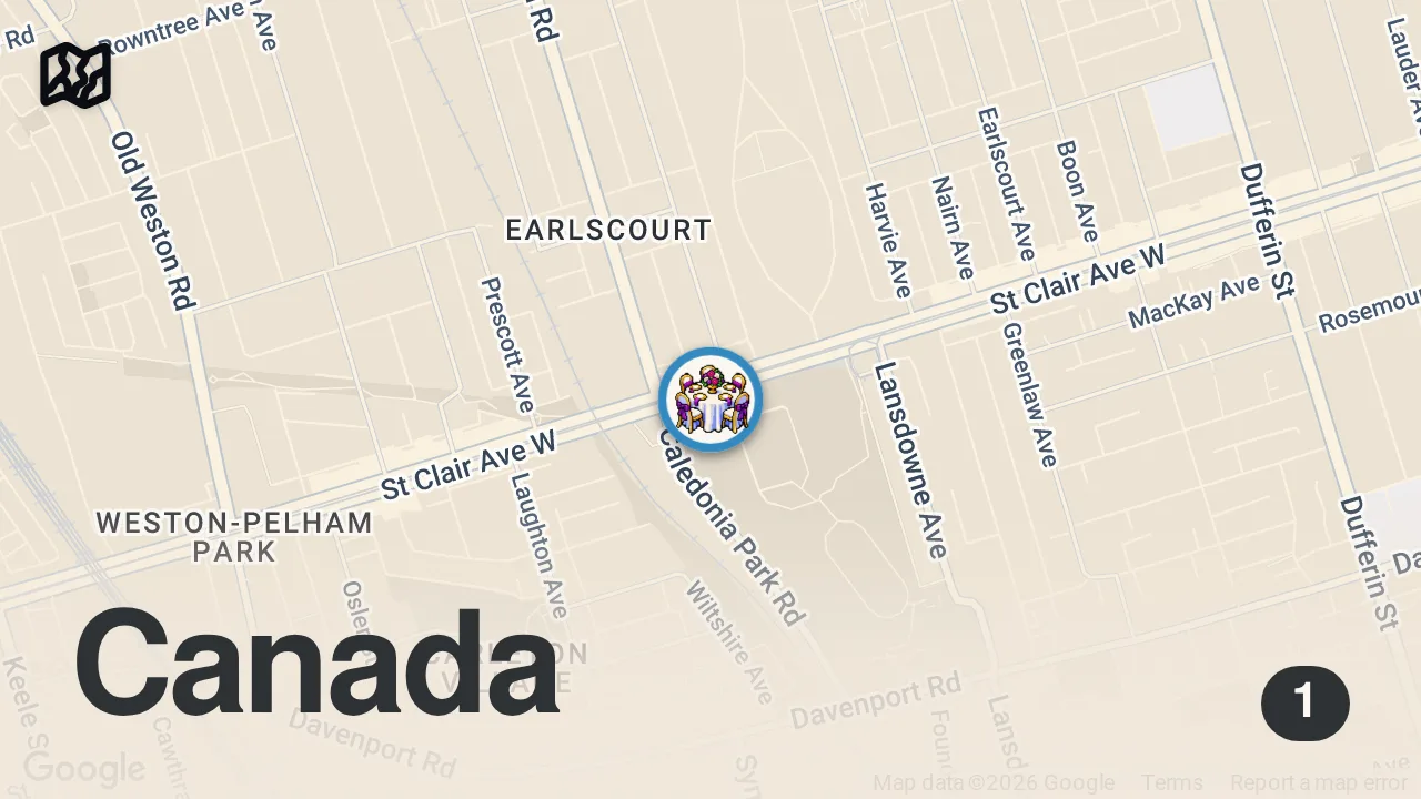 Map of 1 spot from BUFFER FESTIVAL 2014 (TORONTO)