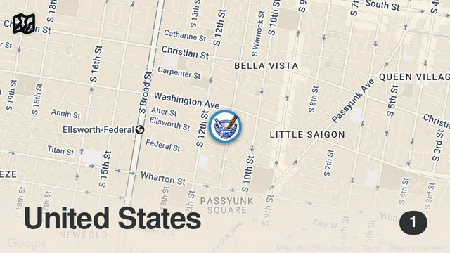 Map of Pho Ga Thanh Thanh, Consider Me A Fan #phillyfood #pho