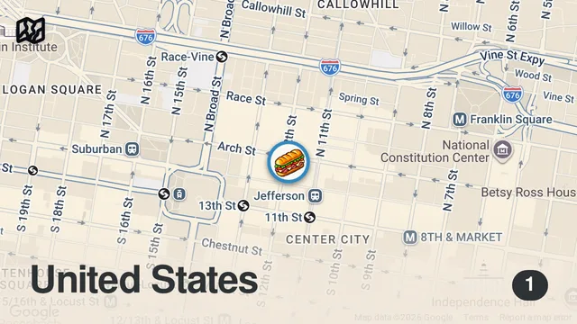 Map of Insane Philly BBQ X Beer pop up!