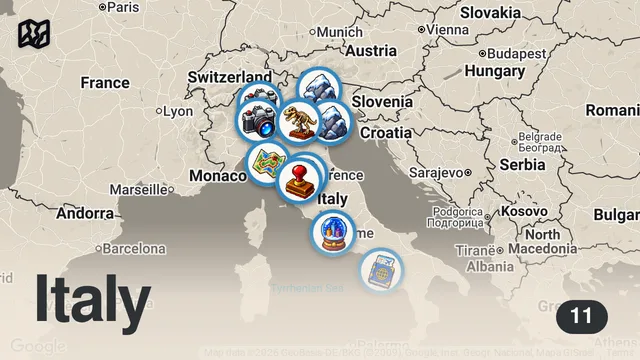 Map of 10 BEST PLACES TO VISIT IN ITALY