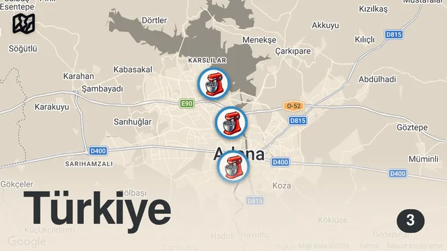 Map of BU BÖREK SADECE GECE YENİLİYOR | ADANA BÖREKLERİ