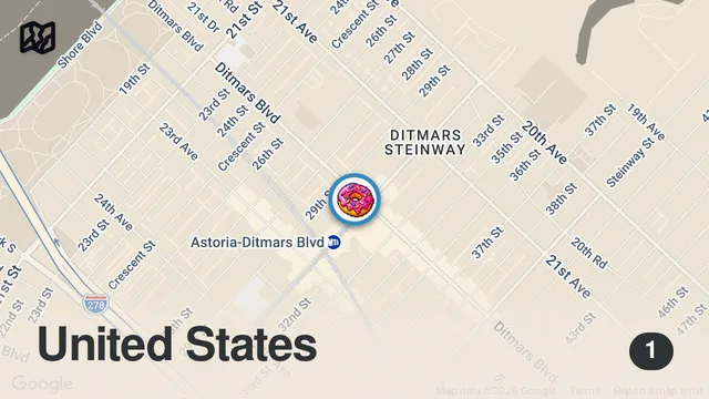 Map of I have a problem with Krispy Kreme’s new autumn collection donuts