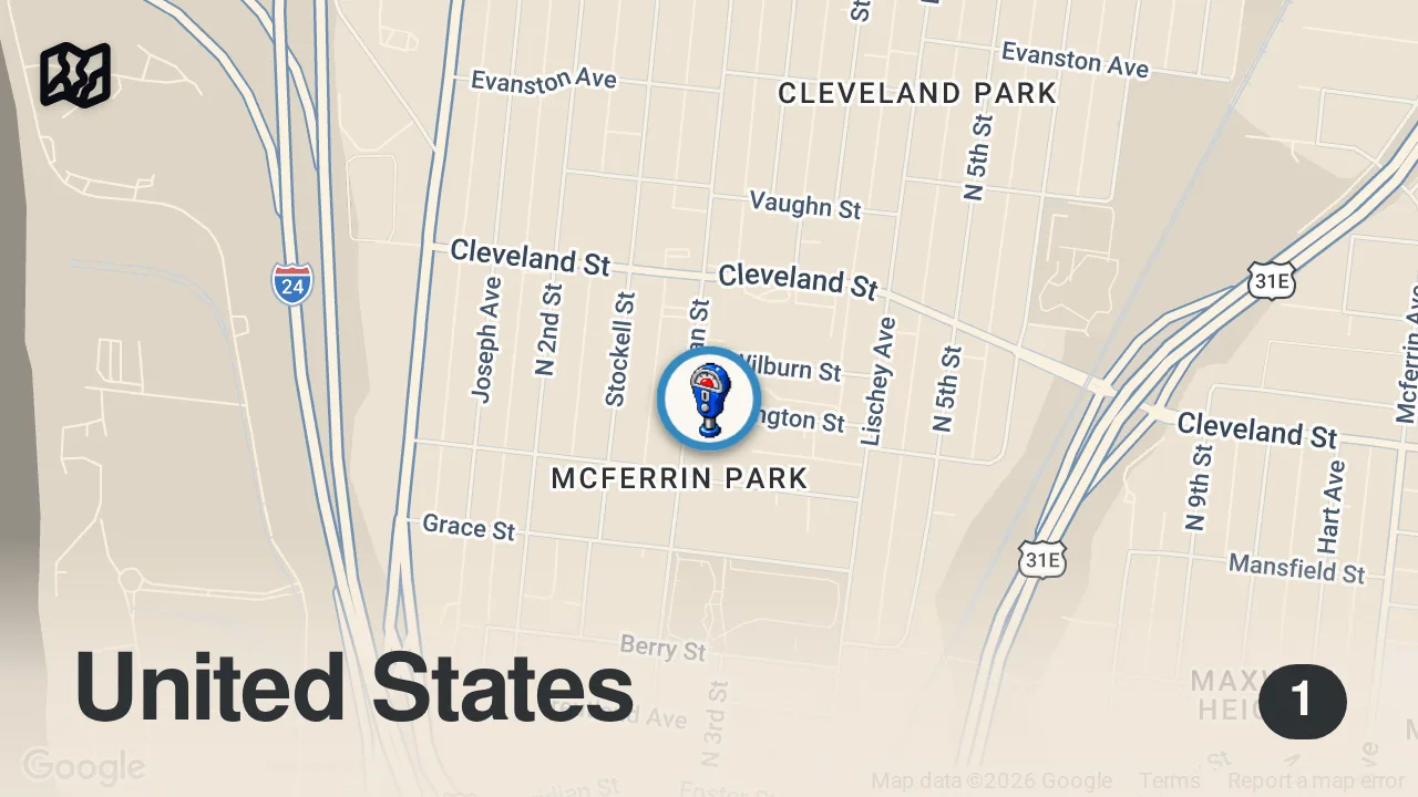 Map of 1 spot from Eating at The Most Popular Nashville Restaurant...(Taco Bell Copycat)