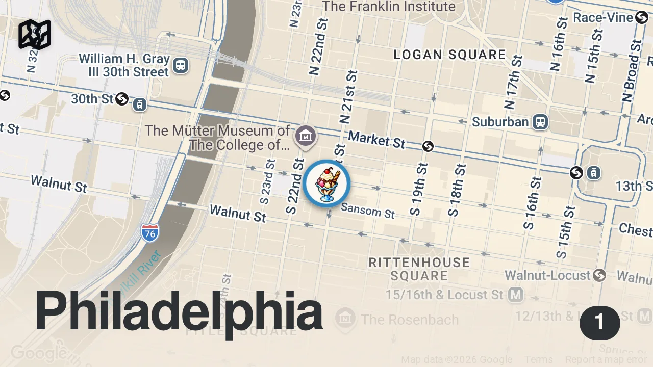 Map of 1 spot from Central American Lunch in Philly - El Merkury