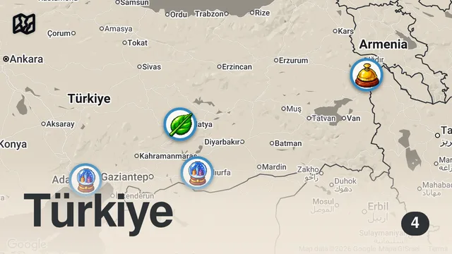 Map of BU İÇLİ KÖFTE TARİFİ 100 YILLIK!!! | İÇLİ KÖFTE TARİFİ