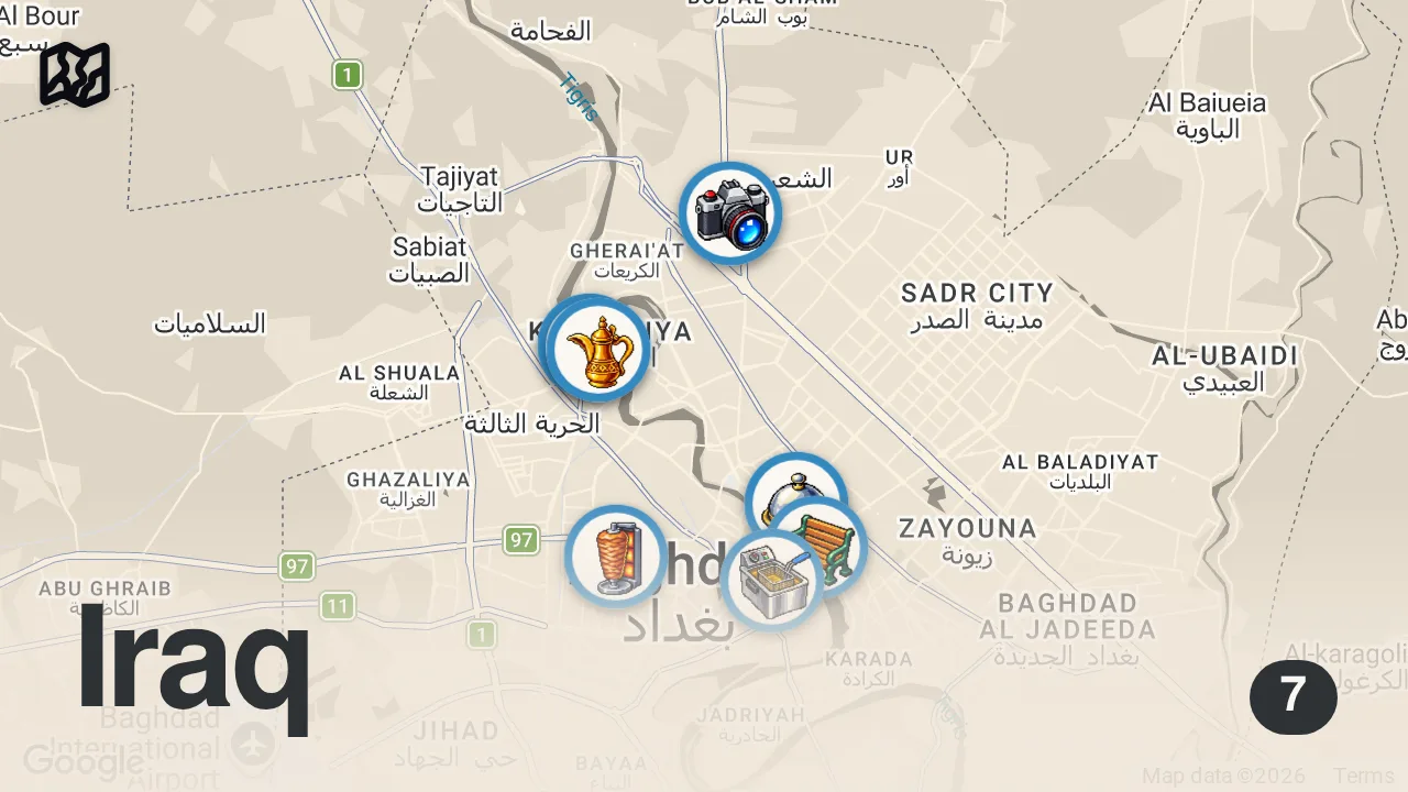 Map of 7 spots from Iraq is DANGEROUS for Food Lovers!! (Baghdad's Insane Street Food)