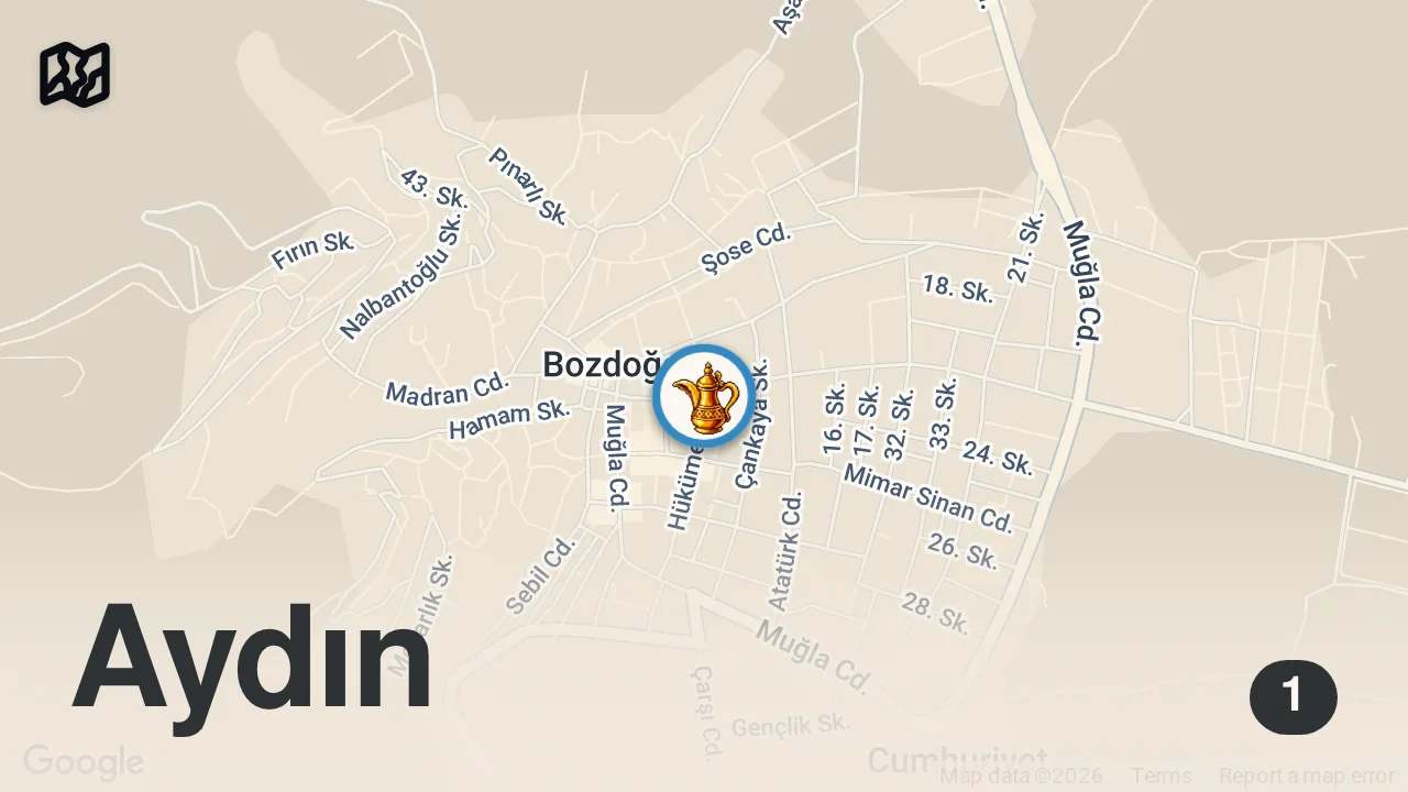 Map of 1 spot from Bu Pideyi 11 Yıl Unutamamışım #zorunlu #reklam