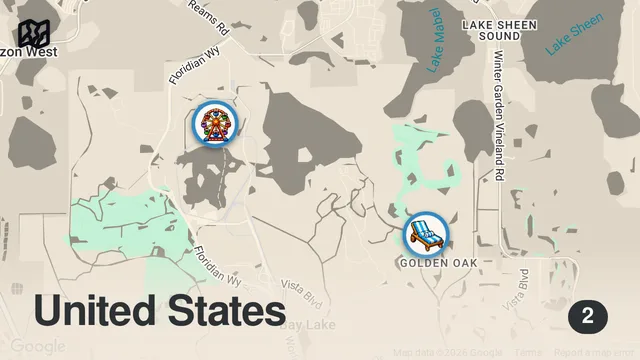Map of Suprise Disney Trip