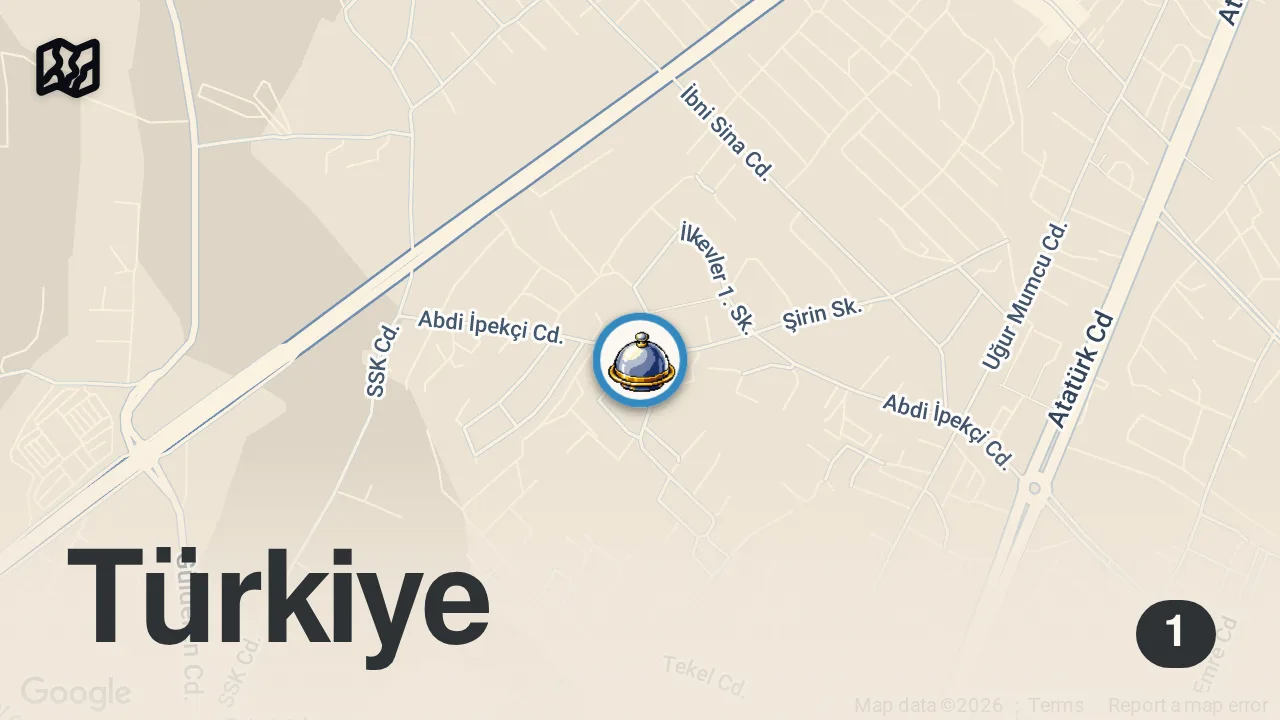 Map of 1 spot from DAHA ÖNCE YEDİKLERİNİ UNUT! | ANTAKYA DÖNER