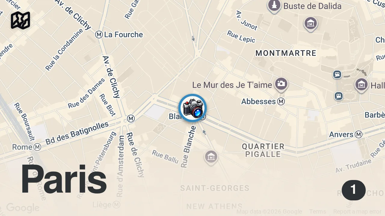Map of 1 spot from Antes de reservar el Moulin Rouge, mira esto