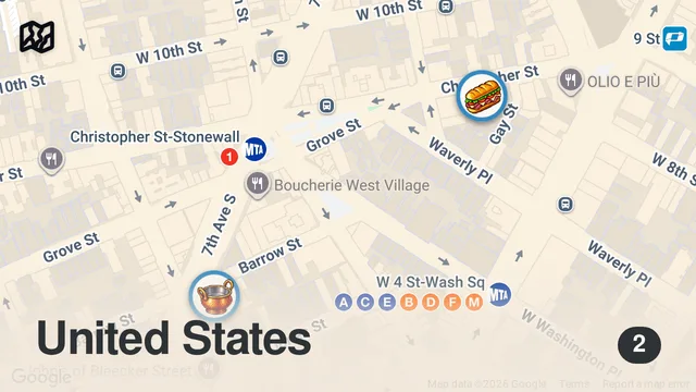 Map of Indian deli sandwiches in NYC!