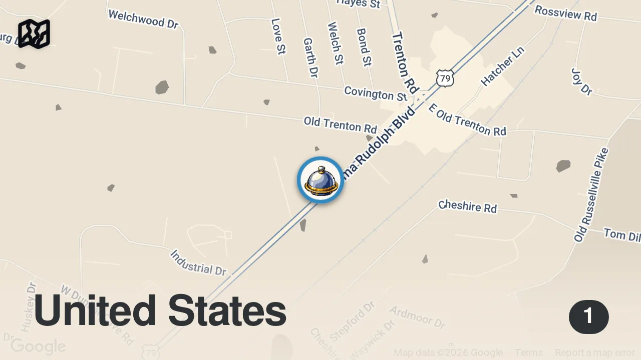 Map of 1 spot from Eating at Fast Food Restaurants I've Never Heard Of...