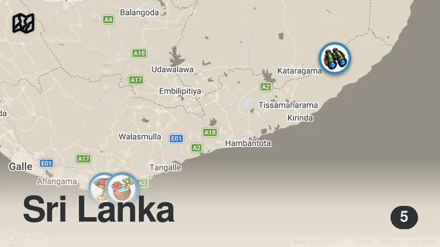 Map of The Most Underrated Beach In Sri Lanka That Nobody Talks About 🇱🇰