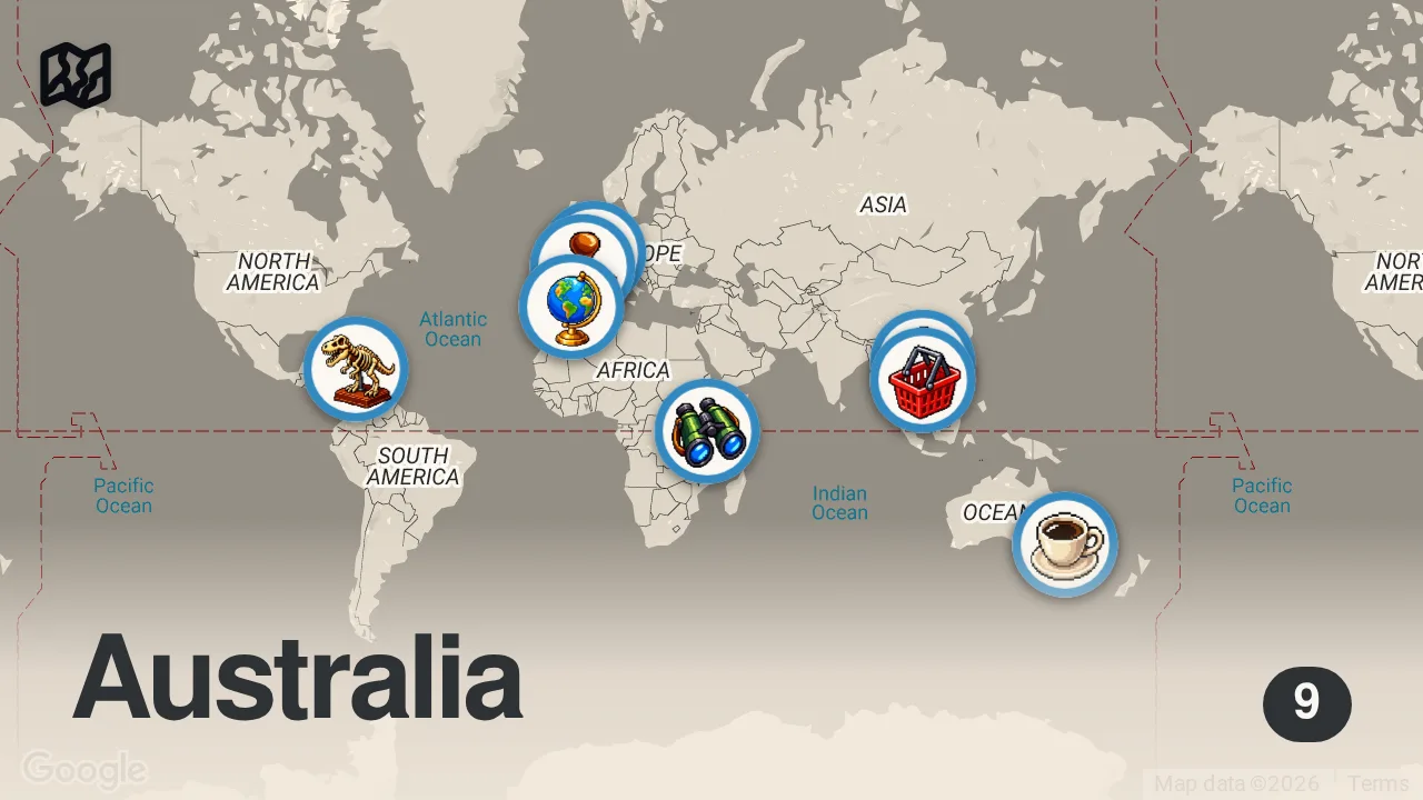 Map of 9 spots from I'm investigating the hidden business of humanitarian travel.