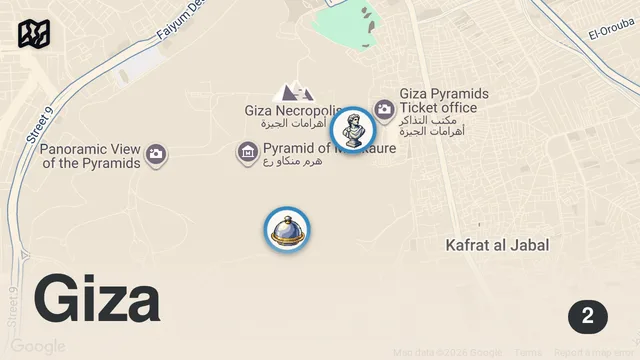 Map of The Hustler Wants My Gold Bracelet As A Tip - Egypt Pyramids 🇪🇬