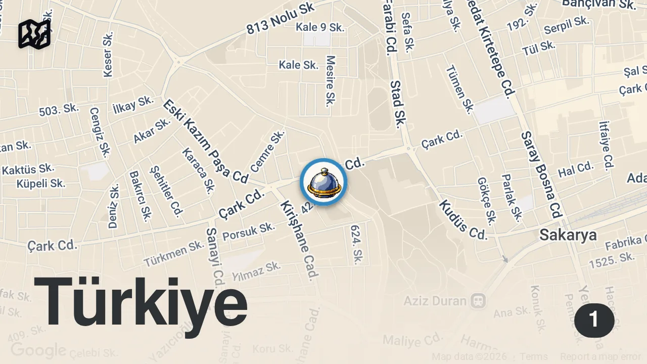 Map of 1 spot from Bir Sakarya Klasiği: Islama Köfte 🫶🤩 #ayaküstülezzetler #short #shorts