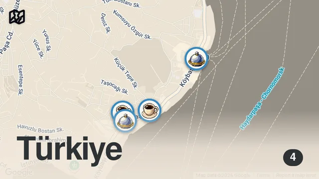 Map of Yeniköy Lezzet Rehberi | Kırlangıç Balığı, Bagel, Ciğer, Ceviche - Ayaküstü Lezzetler