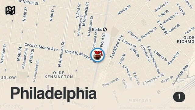Map of A Very Fishtown Diner