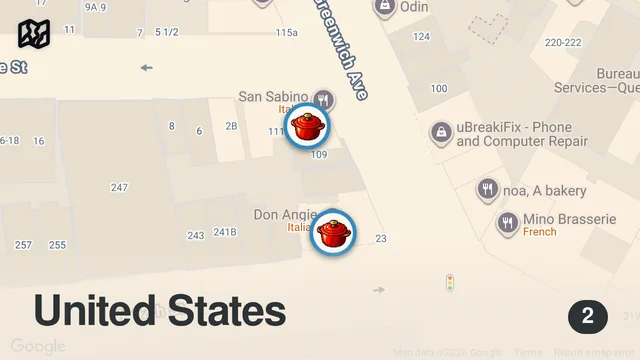 Map of NYC'S PASTA REVOLUTION: FROM "CANDY" PASTA TO CRAB-STUFFED FARFALLE | FTD