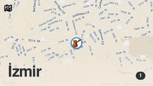 Map of 5 MASA VAR SAAT 2 SONRASI RANDEVU ALIRSIN | FASULYE TANESİ İZMİR