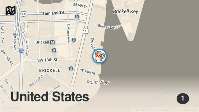 Map of INSIDE Miami's ONLY Michelin ALL YOU CAN EAT Luxury SUNDAY BRUNCH BUFFET!
